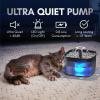 imageVeken 95oz28L Pet Fountain Automatic Cat Water Fountain Dog Water Dispenser with Replacement Filters for Cats Dogs Multiple Pets Space Black PlasticSpace Black