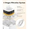 imageVeken Cat Water Fountain Filter Classic 4 Pack Replacement Filters ampamp 4 Pack Replacement PreFilter Sponges for 67oz 95oz 135oz Automatic Pet Fountain Dog Water Dispenser8 Filters8 Sponges
