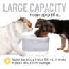 imageVeken Cat Water Fountain with Detachable Tank Easy to Clean ampamp Assemble 84oz25L Automatic Pet Drinking Dispenser with Quiet Operation Appealing to Cats Small Pets and Dog BlackCrisp White