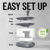 imageVeken Cat Water Fountain with Detachable Tank Easy to Clean ampamp Assemble 84oz25L Automatic Pet Drinking Dispenser with Quiet Operation Appealing to Cats Small Pets and Dog BlackGrey