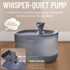 imageVeken Cat Water Fountain with Detachable Tank Easy to Clean ampamp Assemble 84oz25L Automatic Pet Drinking Dispenser with Quiet Operation Appealing to Cats Small Pets and Dog BlackGrey