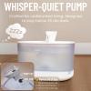 imageVeken Cat Water Fountain with Detachable Tank Easy to Clean ampamp Assemble 84oz25L Automatic Pet Drinking Dispenser with Quiet Operation Appealing to Cats Small Pets and Dog BlackCrisp White
