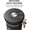 imageVeken Coffee Canister with Window Cereal Grounds Coffee Beans Tea Flour Sugar Airtight Stainless Steel Food Storage Container Date Tracker and Scoop 22OZ Copper Kitchen AccessoriesCopper