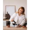 imageVeken Coffee Canister with Window Cereal Grounds Coffee Beans Tea Flour Sugar Airtight Stainless Steel Food Storage Container Date Tracker and Scoop 22OZ Copper Kitchen AccessoriesCopper
