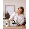 imageVeken Coffee Canister with Window Cereal Grounds Coffee Beans Tea Flour Sugar Airtight Stainless Steel Food Storage Container Date Tracker and Scoop 22OZ Copper Kitchen AccessoriesCream