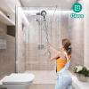 imageVeken Electric Spin Scrubber Shower Scrubber with Long Handle and 9 Replaceable Brush Heads IPX8 Waterproof Bathroom Scrubber with 2 Speeds Electric Cleaning Brush for Tub Sink Glass TileWhite