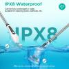 imageVeken Electric Spin Scrubber Shower Scrubber with Long Handle and 9 Replaceable Brush Heads IPX8 Waterproof Bathroom Scrubber with 2 Speeds Electric Cleaning Brush for Tub Sink Glass TileWhite