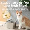 imageVeken Innovation Award Winner Stainless Steel Cat Water Fountain 95oz28L Automatic Pet Fountain Dog Water Dispenser with Replacement Filters ampamp Silicone Mat for Cats Dogs Space BlackSilver3 Filters3 Sponges