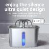 imageVeken Innovation Award Winner Stainless Steel Cat Water Fountain 95oz28L Automatic Pet Fountain Dog Water Dispenser with Replacement Filters ampamp Silicone Mat for Cats Dogs Space BlackSilver3 Filters3 Sponges