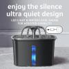imageVeken Innovation Award Winner Stainless Steel Cat Water Fountain 95oz28L Automatic Pet Fountain Dog Water Dispenser with Replacement Filters ampamp Silicone Mat for Cats Dogs Space BlackSpace Black2 Filters2 Sponges