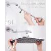 imageVeken Rain Shower Head 118 Inch Large Rectangular Rainfall Showerhead Adjustable Stainless Steel 11 inch Extension Arm Detachable Waterfall Rain Fall Showerheads with AntiClog Nozzles ChromeChrome