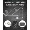 imageVeken Rain Shower Head 118 Inch Large Rectangular Rainfall Showerhead Adjustable Stainless Steel 11 inch Extension Arm Detachable Waterfall Rain Fall Showerheads with AntiClog Nozzles ChromeChrome