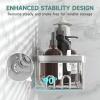 imageVeken Stainless Steel Shower Caddy 6Pack Adhesive Rustproof Shelves Rack with Soap Holder Large Capacity Bathroom Organizers and Storage No Drilling WallMounted Kitchen ampamp Home Decor Bath DecorC Silver