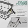 imageVeken Stainless Steel Shower Caddy 6Pack Adhesive Rustproof Shelves Rack with Soap Holder Large Capacity Bathroom Organizers and Storage No Drilling WallMounted Kitchen ampamp Home Decor Bath DecorE Gray
