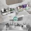imageVeken Stainless Steel Shower Caddy 6Pack Adhesive Rustproof Shelves Rack with Soap Holder Large Capacity Bathroom Organizers and Storage No Drilling WallMounted Kitchen ampamp Home Decor Bath DecorC Silver