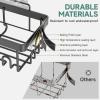 imageVeken Stainless Steel Shower Caddy 6Pack Adhesive Rustproof Shelves Rack with Soap Holder Large Capacity Bathroom Organizers and Storage No Drilling WallMounted Kitchen ampamp Home Decor Bath DecorBlack