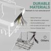 imageVeken Stainless Steel Shower Caddy 6Pack Adhesive Rustproof Shelves Rack with Soap Holder Large Capacity Bathroom Organizers and Storage No Drilling WallMounted Kitchen ampamp Home Decor Bath DecorD White