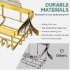 imageVeken Stainless Steel Shower Caddy 6Pack Adhesive Rustproof Shelves Rack with Soap Holder Large Capacity Bathroom Organizers and Storage No Drilling WallMounted Kitchen ampamp Home Decor Bath DecorF Bright Gold
