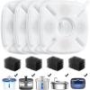 imageVeken Cat Water Fountain Filter Classic 4 Pack Replacement Filters ampamp 4 Pack Replacement PreFilter Sponges for 67oz 95oz 135oz Automatic Pet Fountain Dog Water Dispenser4 Filters4 Sponges