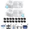 imageVeken Cat Water Fountain Filters 16 Pack Replacement Filters ampamp 16 Pack Replacement PreFilter Sponges Set for 67oz 95oz 135oz Automatic Pet Fountain Dog Water Dispenser16 Filters16 Sponges