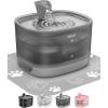 imageVeken Cat Water Fountain with Detachable Tank Easy to Clean ampamp Assemble 84oz25L Automatic Pet Drinking Dispenser with Quiet Operation Appealing to Cats Small Pets and Dog BlackGrey
