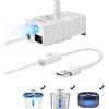 imageVeken Replacement Pump for 67oz 95oz and 135oz Pet Fountain Cat Water Fountain Dog Water Fountain Ultra Quiet Long Lifespan Water Pump USB Cable LED Lights