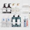 imageVeken Stainless Steel Shower Caddy 6Pack Adhesive Rustproof Shelves Rack with Soap Holder Large Capacity Bathroom Organizers and Storage No Drilling WallMounted Kitchen ampamp Home Decor Bath DecorD White