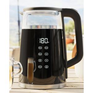 imageVeken Electric Tea Kettle 17 Liters 1500W Temperature Control Keep Warm Digital Display Automatic Shut Off Hot Water Boiler Heater Pot Glass Boiling Teapot Kitchen Boil Kettles BlackBlack