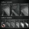 imageVeken 118 Inch High Pressure Rain Shower Head Shower Heads with 5 Modes Handheld Spray Combo Wide RainFall shower with 70quot Hose ampamp Bracket Adjustable Dual Showerhead with AntiClog Nozzles  ChromeMatte Black