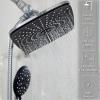 imageVeken 118 Inch High Pressure Rain Shower Head Shower Heads with 5 Modes Handheld Spray Combo Wide RainFall shower with 70quot Hose ampamp Bracket Adjustable Dual Showerhead with AntiClog Nozzles  ChromeChrome