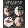 imageVeken High Pressure Rain Shower Head Combo with Extension Arm Easy to Install Wide Rainfall Showerhead with 3 Water Spray Modes  Adjustable Dual Showerhead with AntiClog NozzlesMatte Black