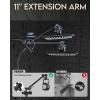 imageVeken High Pressure Rain Shower Head Combo with Extension Arm Easy to Install Wide Rainfall Showerhead with 3 Water Spray Modes  Adjustable Dual Showerhead with AntiClog NozzlesMatte Black