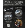 imageVeken High Pressure Rain Shower Head Combo with Extension Arm Easy to Install Wide Rainfall Showerhead with 3 Water Spray Modes  Adjustable Dual Showerhead with AntiClog NozzlesChrome