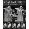 imageVeken High Pressure Rain Shower Head Combo with Extension Arm Easy to Install Wide Rainfall Showerhead with 3 Water Spray Modes  Adjustable Dual Showerhead with AntiClog NozzlesChrome