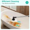 imageVeken Electric Spin Scrubber Shower Scrubber with Long Handle and 9 Replaceable Brush Heads IPX8 Waterproof Bathroom Scrubber with 2 Speeds Electric Cleaning Brush for Tub Sink Glass TileBlack