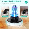 imageVeken Electric Spin Scrubber Shower Scrubber with Long Handle and 9 Replaceable Brush Heads IPX8 Waterproof Bathroom Scrubber with 2 Speeds Electric Cleaning Brush for Tub Sink Glass TileBlack