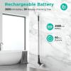imageVeken Electric Spin Scrubber Shower Scrubber with Long Handle and 9 Replaceable Brush Heads IPX8 Waterproof Bathroom Scrubber with 2 Speeds Electric Cleaning Brush for Tub Sink Glass TileBlack