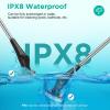 imageVeken Electric Spin Scrubber Shower Scrubber with Long Handle and 9 Replaceable Brush Heads IPX8 Waterproof Bathroom Scrubber with 2 Speeds Electric Cleaning Brush for Tub Sink Glass TileBlack