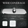 imageVeken 118 Inch Rain Shower Head Combo with Extension Arm Wide Showerhead with 6 Handheld Water Spray  18gpm Dual Shower with AntiClog Nozzles  ChromeChrome