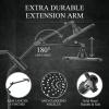 imageVeken 118 Inch Rain Shower Head Combo with Extension Arm Wide Showerhead with 6 Handheld Water Spray  18gpm Dual Shower with AntiClog Nozzles  ChromeMatte Black