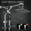imageVeken 118 Inch Rain Shower Head ComboUpgraded 2in1 slide bar Shower Heads Wide Rainfall Showerhead with 6 Handheld Water Spray  Dual Shower with Extension Arm  Matte BlackChrome