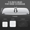 imageVeken 118 Rectangle Inch Rain Shower Head  Shower Heads with 6 Modes Handheld Spray Combo  Wide Rainfall shower with 70quot Hose  18gpm Dual Showerhead with AntiClog Nozzles  Matte BlackChrome