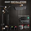 imageVeken 10quot Luxurious All Metal Rain Shower Head with Handheld Spray Combo High Pressure Rainfall Square Shower Heads with Extension Arm Wide Dual Showerhead Bathroom Accessories Matte Black