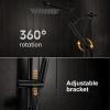 imageVeken 10quot Luxurious All Metal Rain Shower Head with Handheld Spray Combo High Pressure Rainfall Square Shower Heads with Extension Arm Wide Dual Showerhead Bathroom Accessories Matte Black