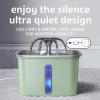 imageVeken Innovation Award Winner Stainless Steel Cat Water Fountain 95oz28L Automatic Pet Fountain Dog Water Dispenser with Replacement Filters ampamp Silicone Mat for Cats Dogs Space BlackTea Green2 Filters2 Sponges