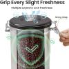 imageVeken Coffee Canister 39OZ Large Airtight Stainless Steel Food Storage Container for 22lbs Coffee Beans Ground Sugar Tea Flour Rice Cereal Cookies Jars Bar Accessories ampamp Gifts Cream4Silver