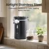 imageVeken Coffee Canister 39OZ Large Airtight Stainless Steel Food Storage Container for 22lbs Coffee Beans Ground Sugar Tea Flour Rice Cereal Cookies Jars Bar Accessories ampamp Gifts Cream3Black