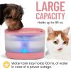 imageVeken Cat Water Fountain with Detachable Tank Easy to Clean ampamp Assemble 84oz25L Automatic Pet Drinking Dispenser with Quiet Operation ampamp LED Light for Cats Dogs and Small Pets BlackRed