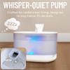 imageVeken Cat Water Fountain with Detachable Tank Easy to Clean ampamp Assemble 84oz25L Automatic Pet Drinking Dispenser with Quiet Operation ampamp LED Light for Cats Dogs and Small Pets BlackWhite