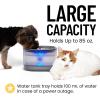 imageVeken Cat Water Fountain with Detachable Tank Easy to Clean ampamp Assemble 84oz25L Automatic Pet Drinking Dispenser with Quiet Operation ampamp LED Light for Cats Dogs and Small Pets BlackGrey